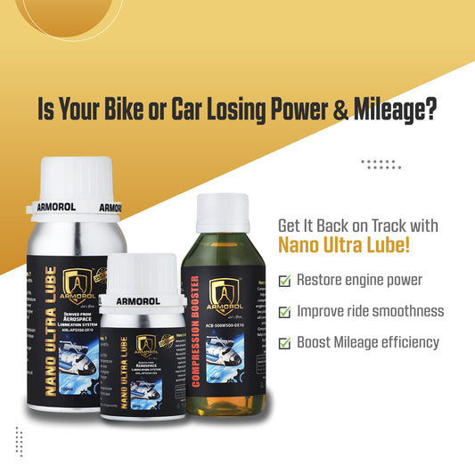 Nano Ultra Lube 50ml & Compression Booster 100ml ( Nano Lube for Bike )